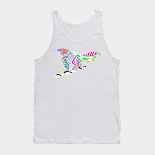 the dinosaur bird in floral ecopop pattern Tank Top